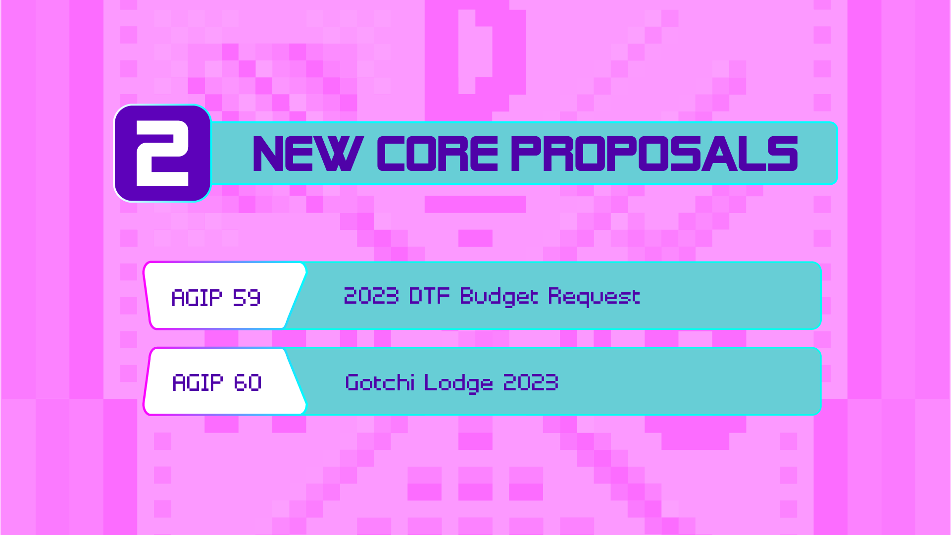 Core Proposals AGIP 59 & 60 Now Live on the AavegotchiDAO Snapshot Page