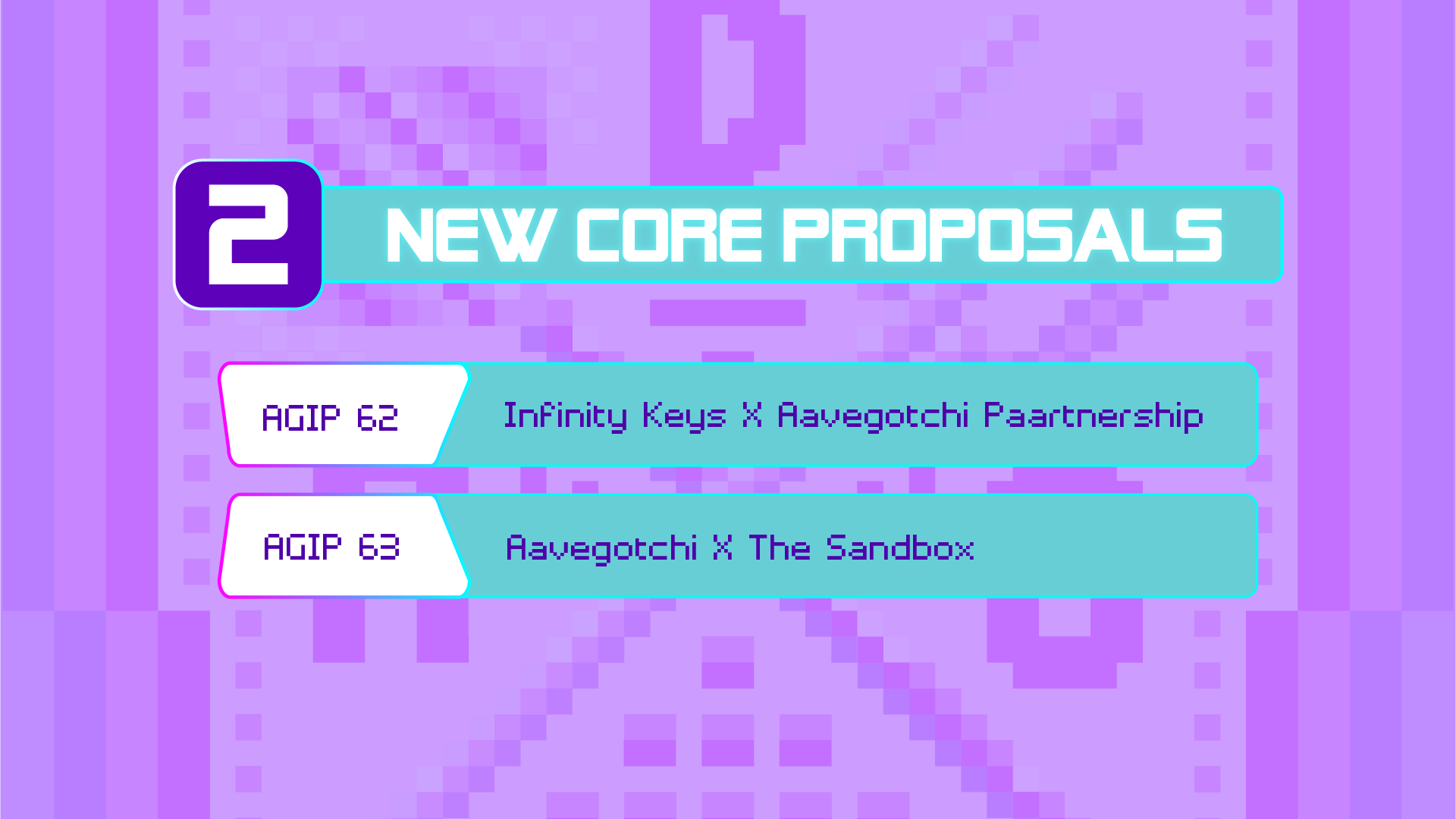 Vote Now AavegotchiDAO: Core Proposals AGIP 62 & 63 Now Live