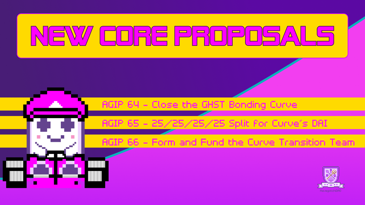 3 Major AavegotchiDAO Proposals Live: Vote Now on AGIPs 64, 65, & 66